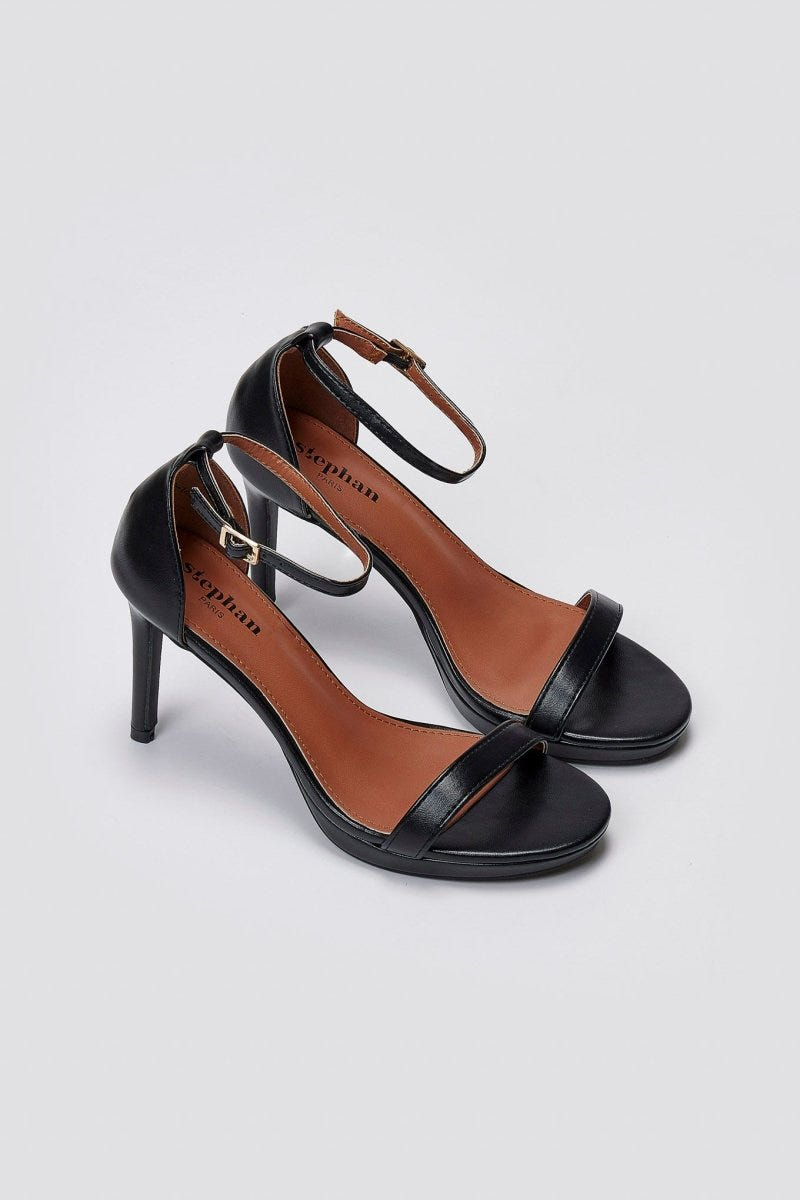 Sandals Stiletto Heel - Black Matte - thefashionproject.gr - Stephan