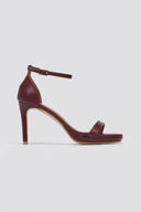 Sandals Stiletto Heel - Burgundy Matte - thefashionproject.gr - Stephan