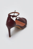 Sandals Stiletto Heel - Burgundy Matte - thefashionproject.gr - Stephan
