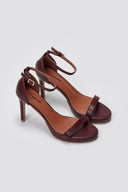 Sandals Stiletto Heel - Burgundy Matte - thefashionproject.gr - Stephan