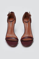 Sandals Stiletto Heel - Burgundy Matte - thefashionproject.gr - Stephan
