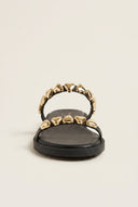 TFP - Sandals Strappy Metallic Detail - Black Matte