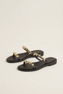 TFP - Sandals Strappy Metallic Detail - Black Matte