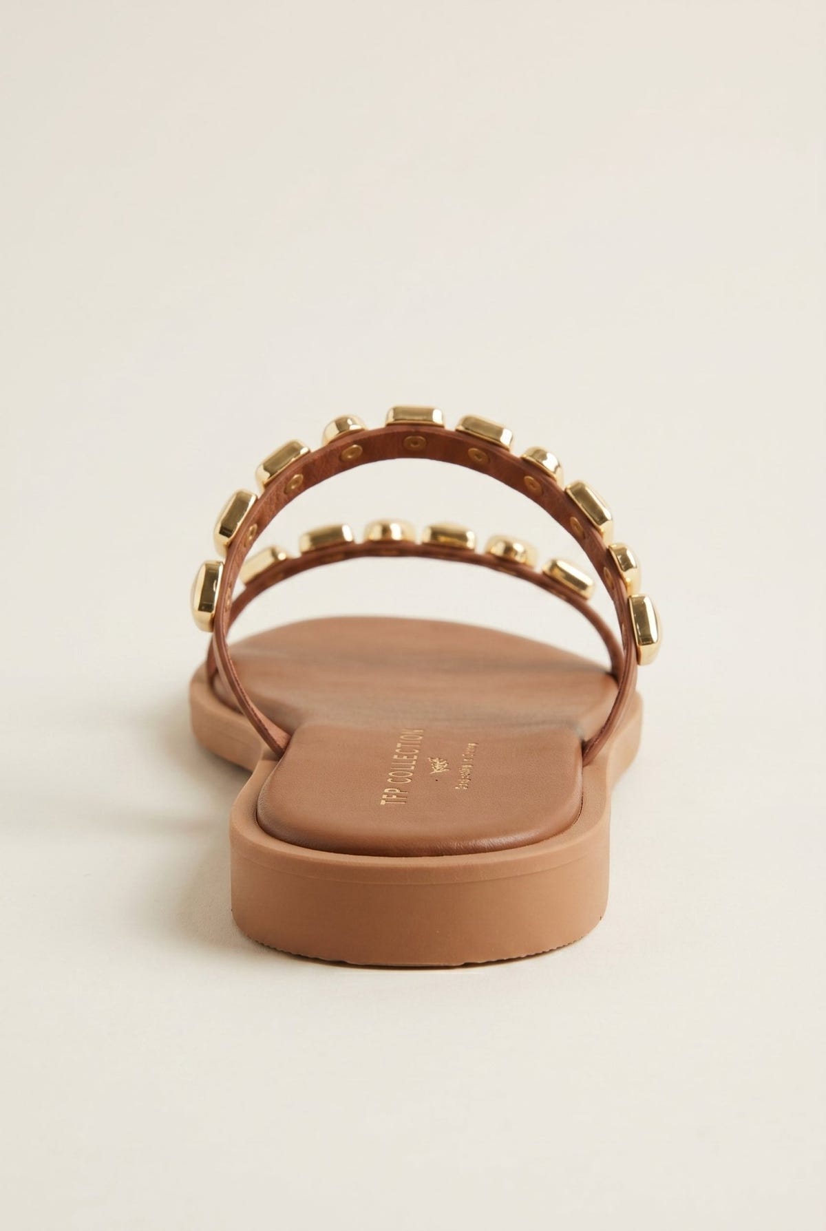 TFP - Sandals Strappy Metallic Detail - Brown Matte