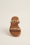 TFP - Sandals Strappy Metallic Detail - Brown Matte
