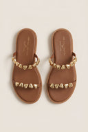 TFP - Sandals Strappy Metallic Detail - Brown Matte