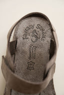 FANTASY SANDALS - Sandals Velcro Anatomic Footbed - Taupe Suede