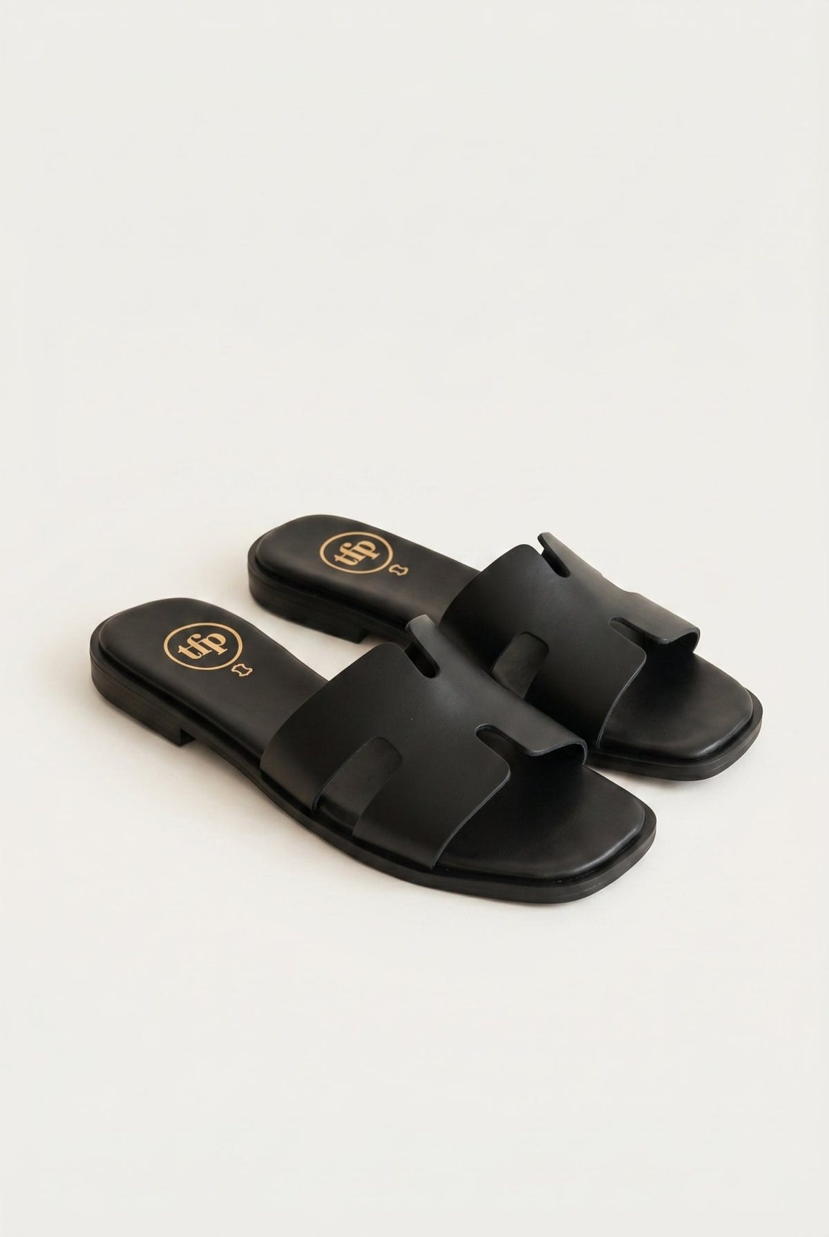 TFP - Sandals Wide Cut Out Strap - Black Matte