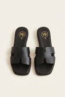 TFP - Sandals Wide Cut Out Strap - Black Matte