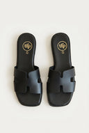 TFP - Sandals Wide Cut Out Strap - Black Matte