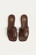 TFP - Sandals Wide Cut Out Strap - Brown Matte
