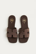 TFP - Sandals Wide Cut Out Strap - Brown