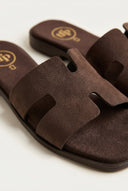TFP - Sandals Wide Cut Out Strap - Brown