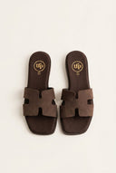 TFP - Sandals Wide Cut Out Strap - Brown