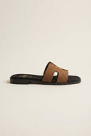 TFP - Sandals Wide Cut Out Strap - Mocha