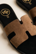 TFP - Sandals Wide Cut Out Strap - Mocha