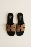 TFP - Sandals Wide Cut Out Strap - Mocha