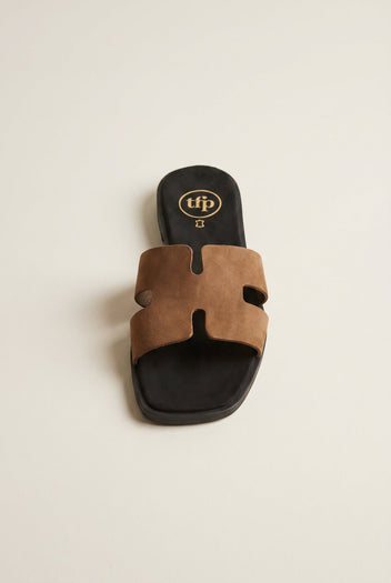 TFP - Sandals Wide Cut Out Strap - Mocha