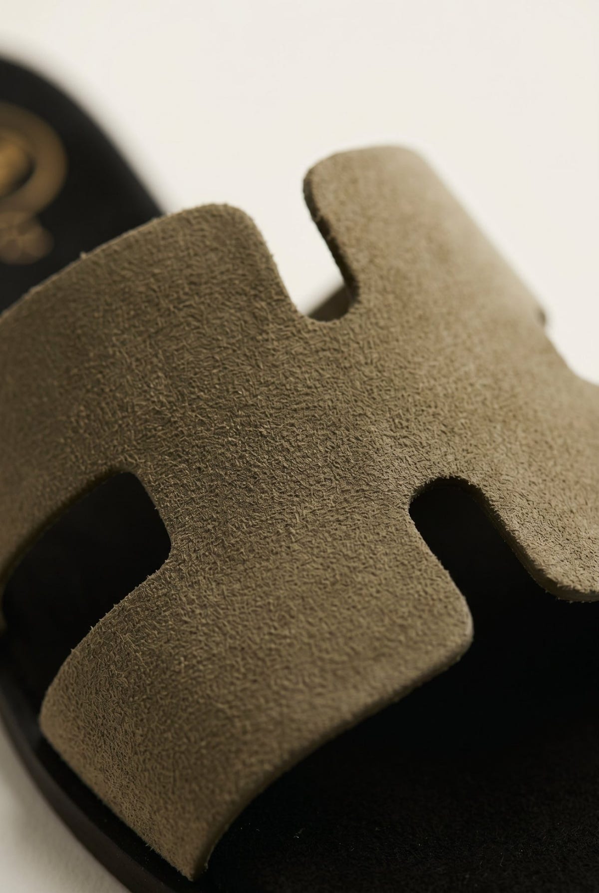 TFP - Sandals Wide Cut Out Strap - Olive Green Nubuck