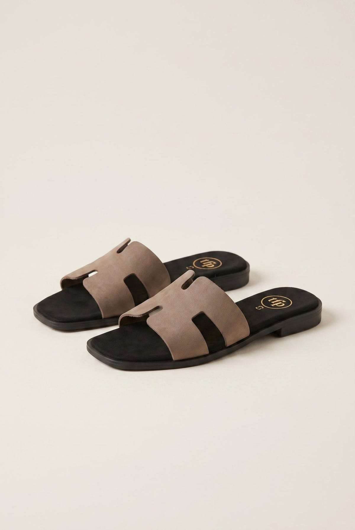 TFP - Sandals Wide Cut Out Strap - Taupe