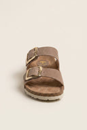 Inter - Bios - Sandals Wide Strap Statement Buckle - Beige
