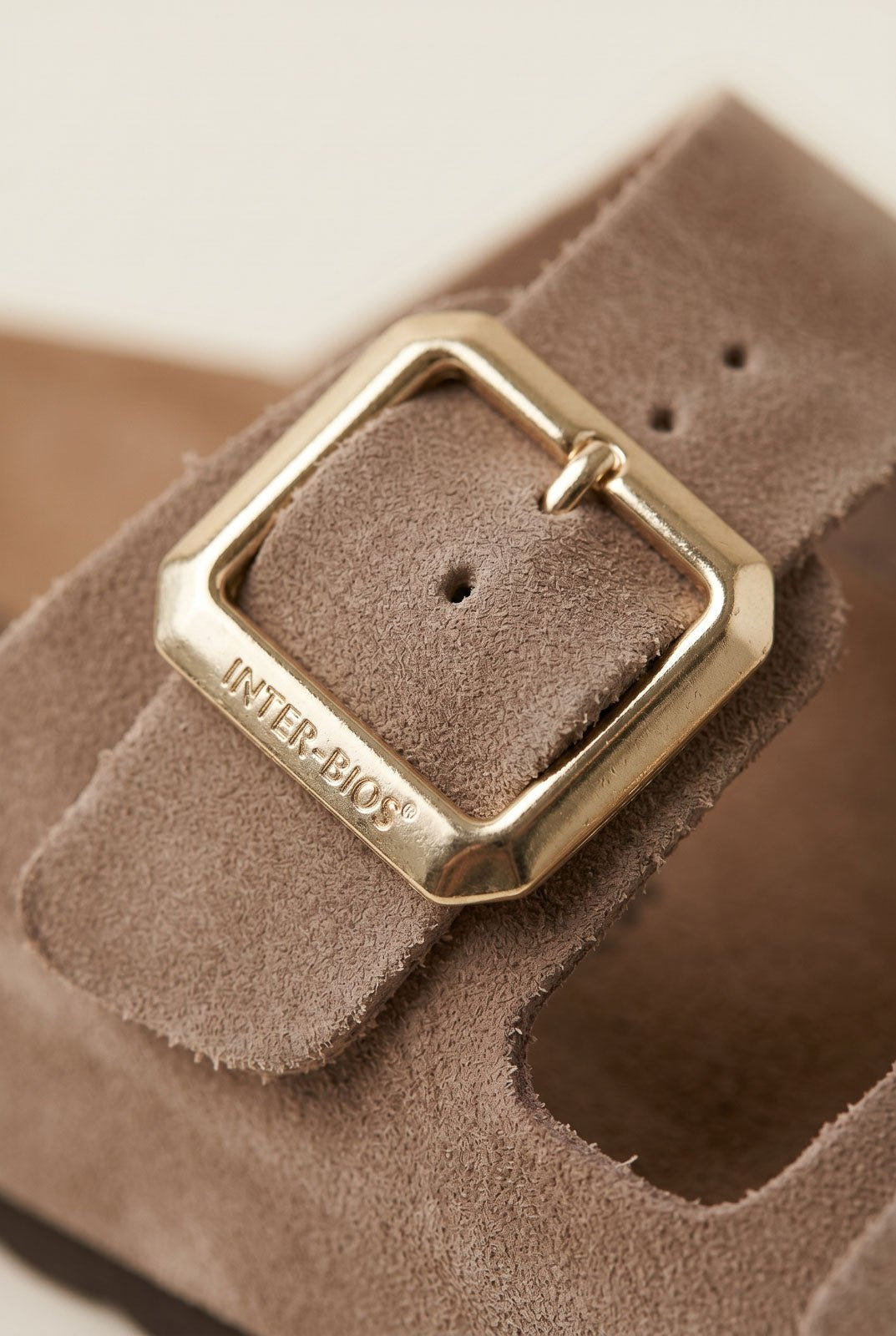 Inter - Bios - Sandals Wide Strap Statement Buckle - Beige