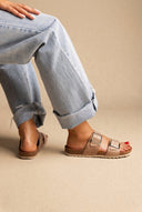 Inter - Bios - Sandals Wide Strap Statement Buckle - Beige