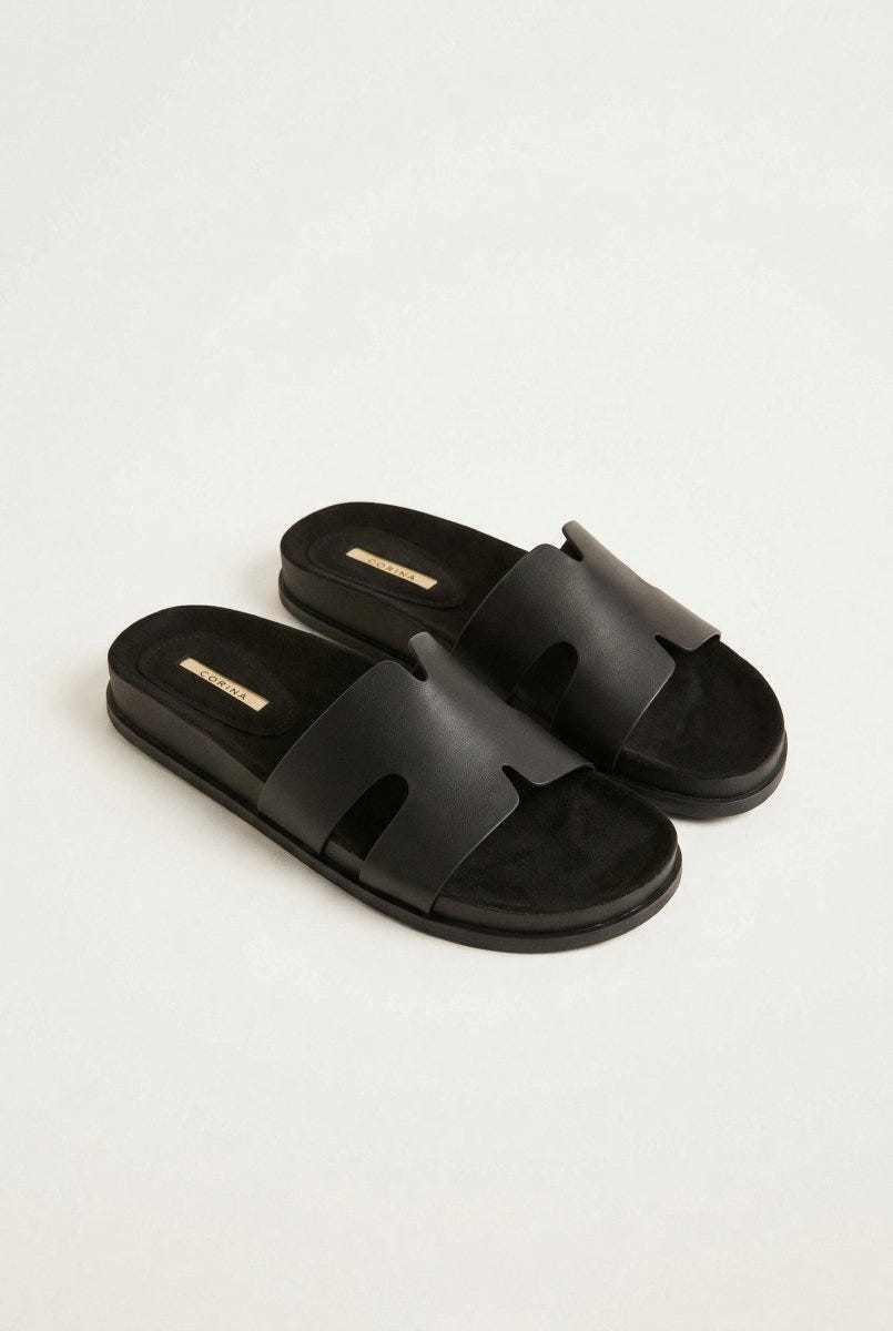 CORINA - Sandals with Cutouts - Black Matte