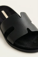 CORINA - Sandals with Cutouts - Black Matte