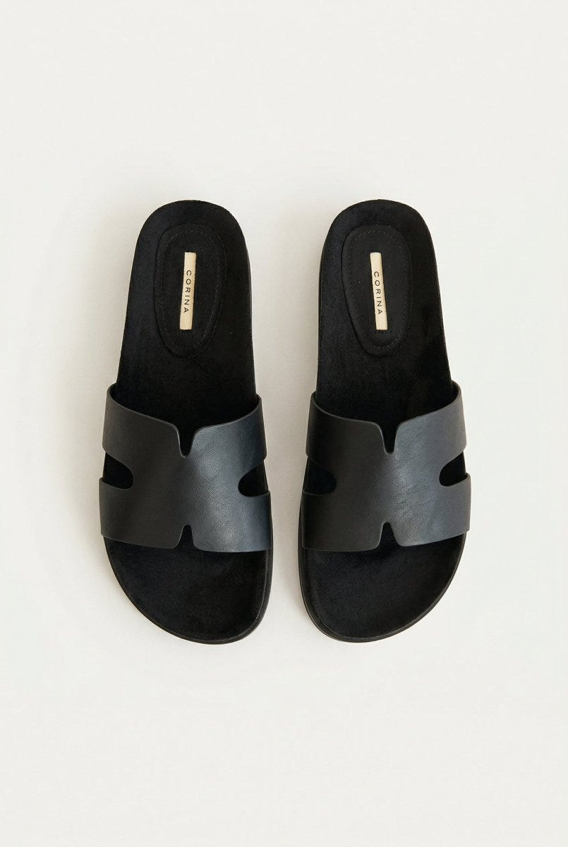 CORINA - Sandals with Cutouts - Black Matte
