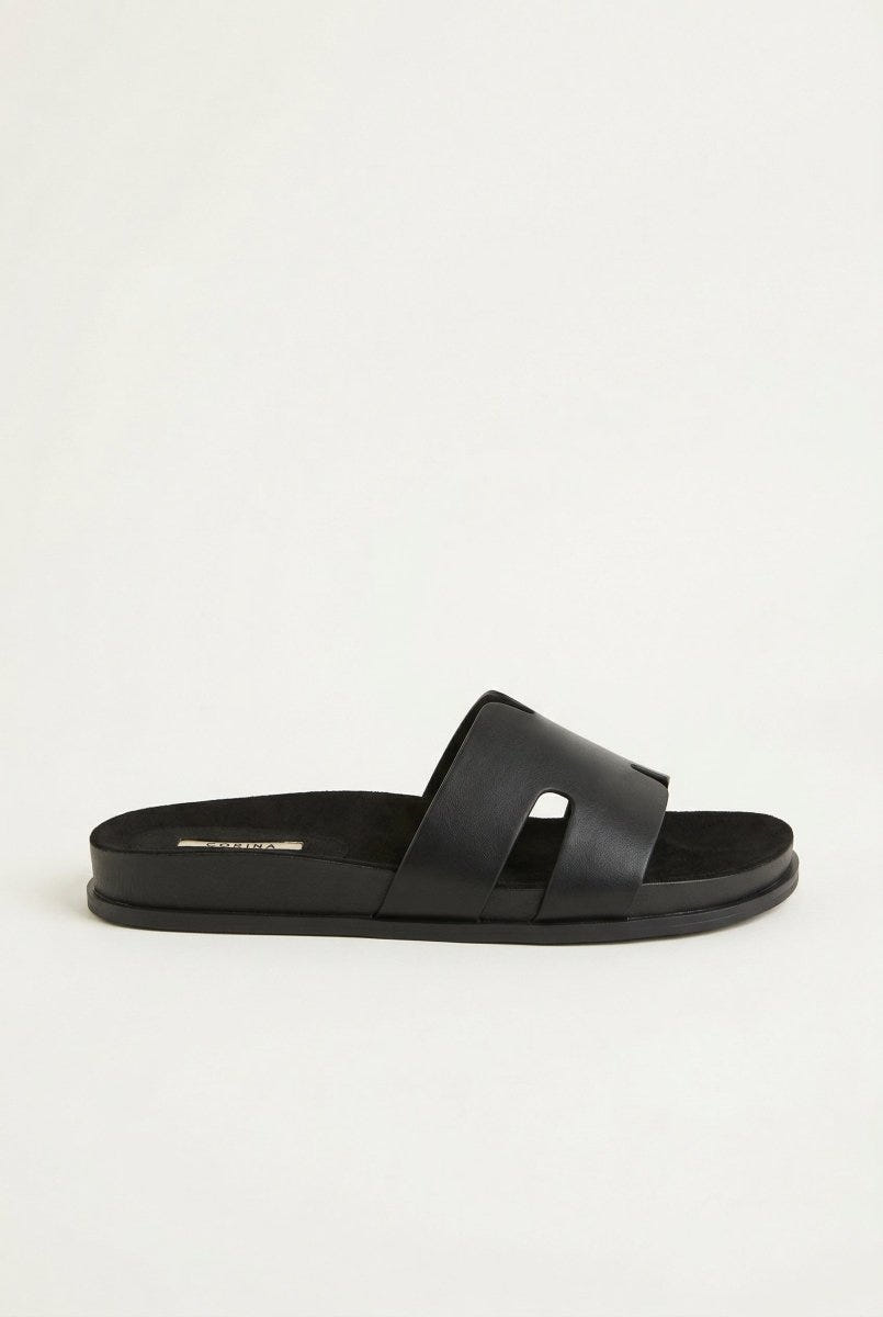 CORINA - Sandals with Cutouts - Black Matte