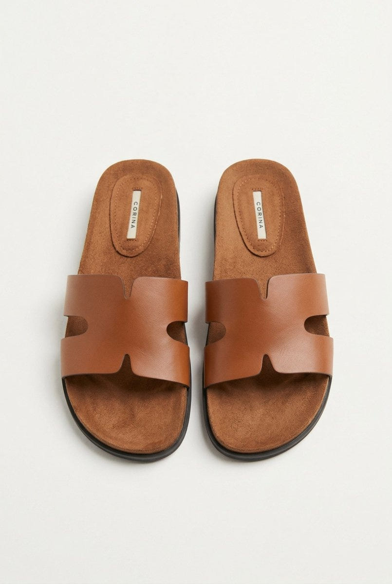 CORINA - Sandals with Cutouts - Tan Matte