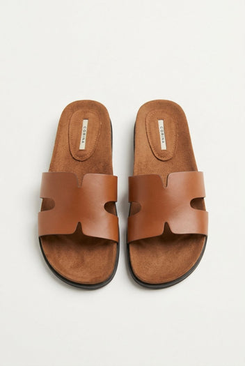 CORINA - Sandals with Cutouts - Tan Matte