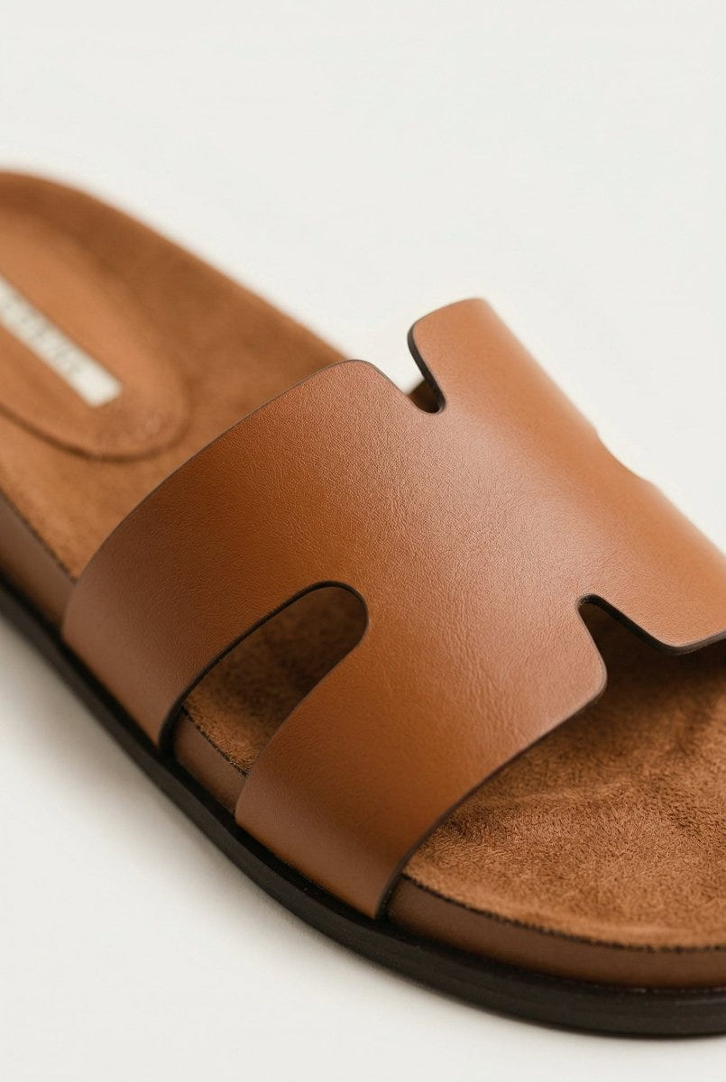 CORINA - Sandals with Cutouts - Tan Matte