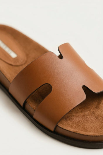 CORINA - Sandals with Cutouts - Tan Matte