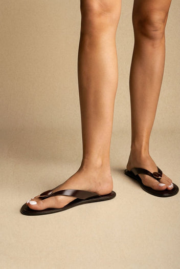 CORINA - Sandals with Metallic Detail - Bordeaux Matte