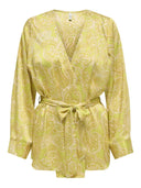 Σατέν κιμονό με λαχούρια ONLY 15343038 - Lime - thefashionproject.gr - ONLY
