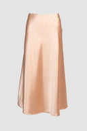 The Fashion Project - Satin Midi Skirt Elasticated Waist - Peach