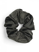 Scrunchie υφασμάτινο με στρας PIECES 17151926 - Μαύρο - thefashionproject.gr - PIECES
