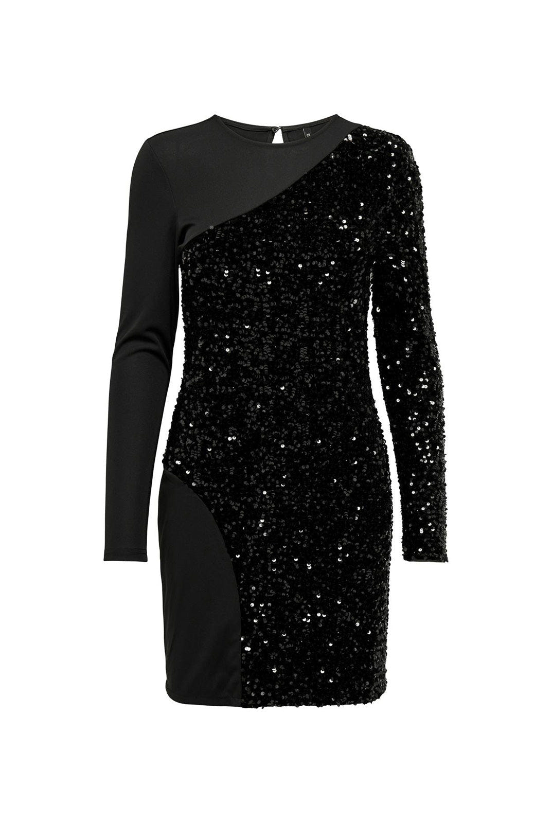 ONLY - Sequin Mini Dress Long Sleeve - Black