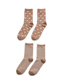 Σετ 2 pack κάλτσες PIECES 17148832 - Κάμελ - thefashionproject.gr - PIECES