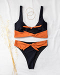 Σετ bandeau bikini με διχρωμία - Μαύρο - thefashionproject.gr - The Fashion Project