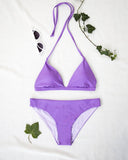 Σετ basic bikini με τρίγωνο top - Μωβ - thefashionproject.gr - The Fashion Project