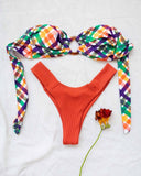 Σετ bikini με σούρες και κρίκο - Multi - thefashionproject.gr - The Fashion Project
