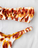 Σετ bikini με σούρες στο τοπ - Κίτρινο - thefashionproject.gr - The Fashion Project