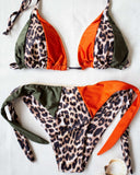 Σετ brazilian bikini με animal print - Κεραμιδί - thefashionproject.gr - The Fashion Project