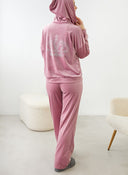 Σετ φόρμες βελουτέ με στρας