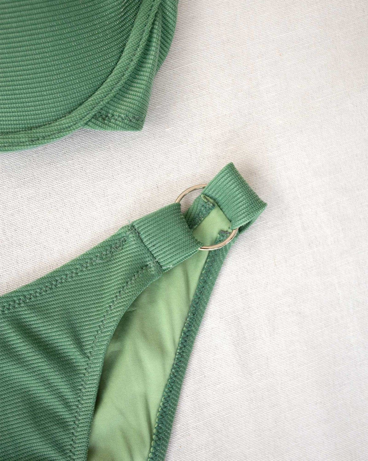 Σετ lurex bikini με κρίκους - Μέντα - thefashionproject.gr - The Fashion Project