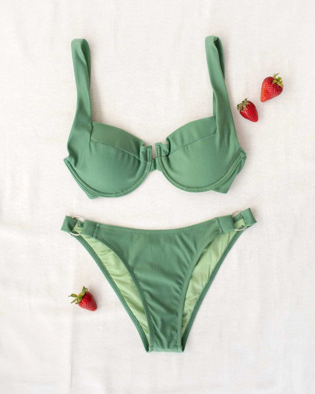 Σετ lurex bikini με κρίκους - Μέντα - thefashionproject.gr - The Fashion Project