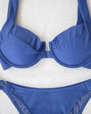 Σετ lurex bikini με κρίκους - Μπλε - thefashionproject.gr - The Fashion Project